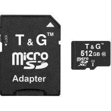 Карта пам'яті microSD 512 ГБ, Class 10, з адаптером SD