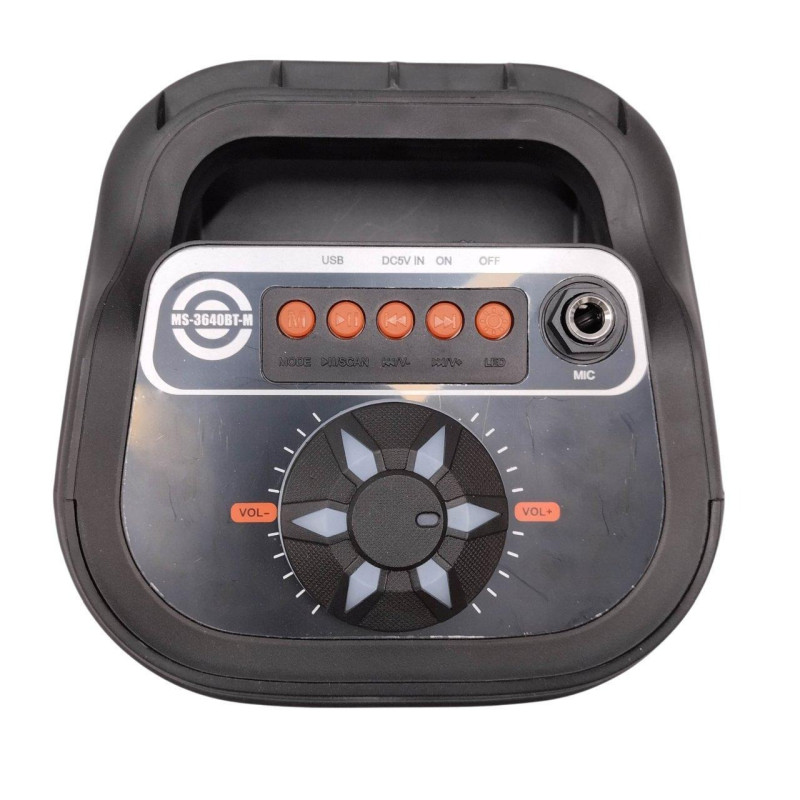 Портативна акустична колонка MS-3640BT, Bluetooth, USB, SD, FM, AUX, світломузика, 20 Вт