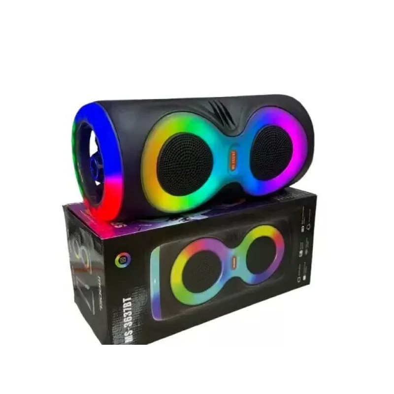 Портативна Bluetooth колонка MS-3637BT, RGB-підсвічування, USB, microSD, FM, AUX, 20 Вт