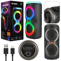 Портативна Bluetooth колонка MS-3637BT, RGB-підсвічування, USB, microSD, FM, AUX, 20 Вт