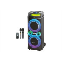 Портативна акустична колонка ZXX-9900, Bluetooth, 2×10″, RGB, караоке, 2 мікрофони
