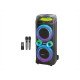 Портативна акустична колонка ZXX-9900, Bluetooth, 2×10″, RGB, караоке, 2 мікрофони