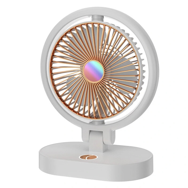Вентилятор настільний Desktop Fan F16, акумуляторний, 3 режими, підсвічування