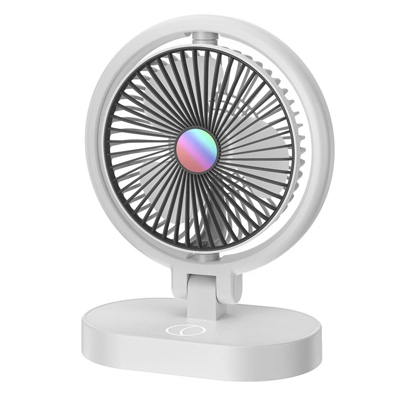 Вентилятор настільний Desktop Fan F16, акумуляторний, 3 режими, підсвічування