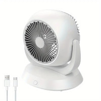 Вентилятор настольный Design Product Best F3, аккумуляторный, 4 режима, поворот, Type-C