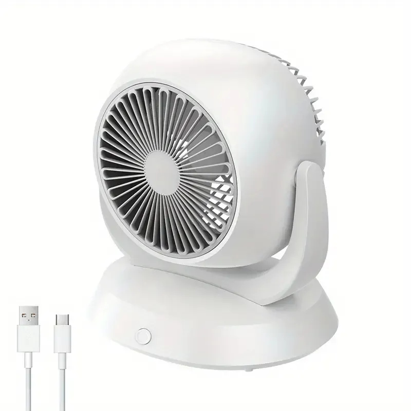 Вентилятор настільний Design Product Best F3, акумуляторний, 4 режими, поворот, Type-C