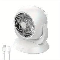 Вентилятор настольный Design Product Best F3, аккумуляторный, 4 режима, поворот, Type-C