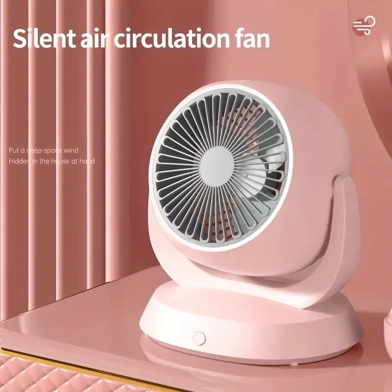 Вентилятор настольный Design Product Best F3, аккумуляторный, 4 режима, поворот, Type-C