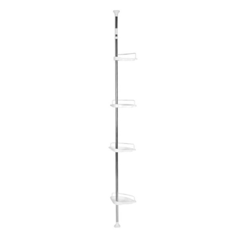 Полиця кутова Multi Corner Shelf для ванної кімнати 4-ярусна, 210×34×22 см,