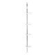 Полиця кутова Multi Corner Shelf для ванної кімнати 4-ярусна, 210×34×22 см,