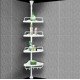 Полка угловая Multi Corner Shelf для ванной комнаты 4-ярусная, 210×34×22 см,- Замовити за ціною 555 грн.