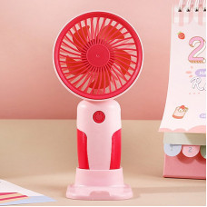 Вентилятор ручний Mini Fan MJ122 з акумулятором, підставкою для телефону, 3 режимами