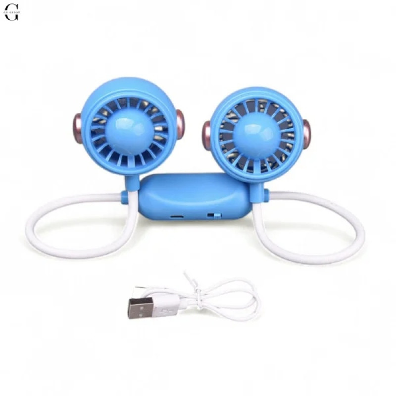 Вентилятор на шию Summer Fan SM-A8, з акумулятором, подвійний, Type-C