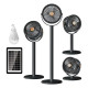 Вентилятор 4 в 1 Solar Floor Fan S39, 4000 мАг, сонячна панель, лампа, 5 швидкостей
