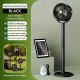 Вентилятор 4 в 1 Solar Floor Fan S39, 4000 мАг, сонячна панель, лампа, 5 швидкостей
