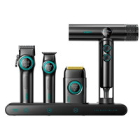 Машинка для стрижки VGR Stepless Pro 4 in 1, набір (машинка, триммер, електробритва, фен)
