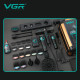 Машинка для стрижки VGR Stepless Pro 4 in 1, набір (машинка, триммер, електробритва, фен)