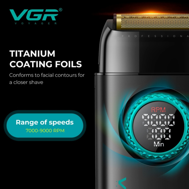 Машинка для стрижки VGR Stepless Pro 4 in 1, набір (машинка, триммер, електробритва, фен)