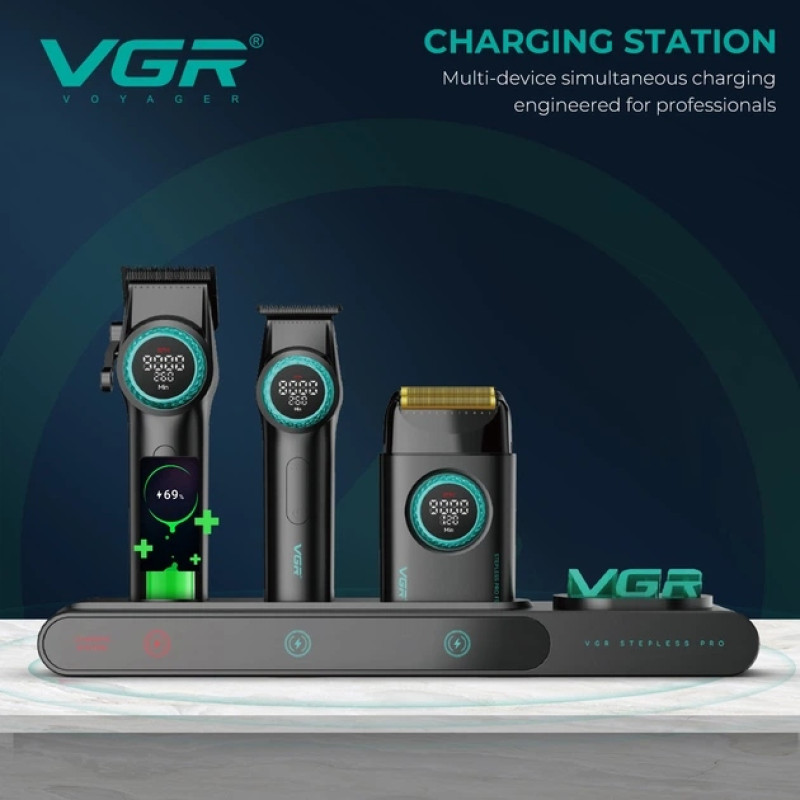 Машинка для стрижки VGR Stepless Pro 3 in 1, набор (машинка, триммер, электробритва), до 9000 об/мин- Замовити за ціною 6050 грн.