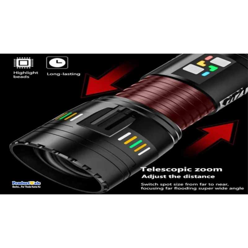 Фонарик ручной Bailong BL CB W518, аккумуляторный, LED