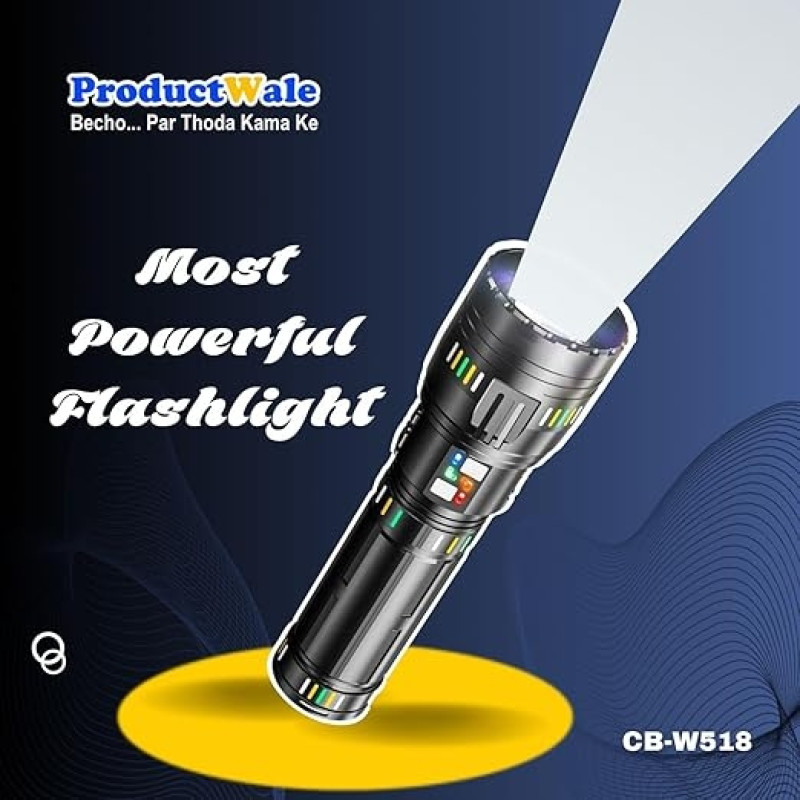 Ліхтарик ручний Bailong BL CB W518, акумуляторний, LED