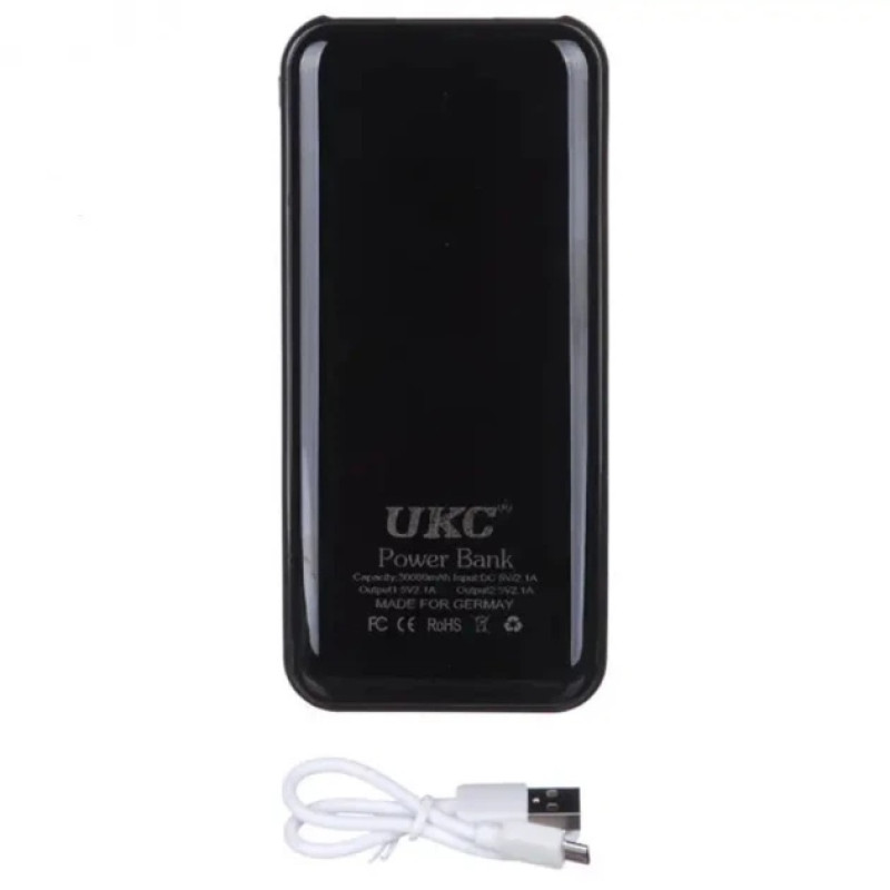 Мобільна зарядка Power Bank UKC 30000mAh + LCD (9600 mAh)