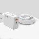 Мережевий зарядний пристрій 200W з USB-C та USB-A, кабель Type-C