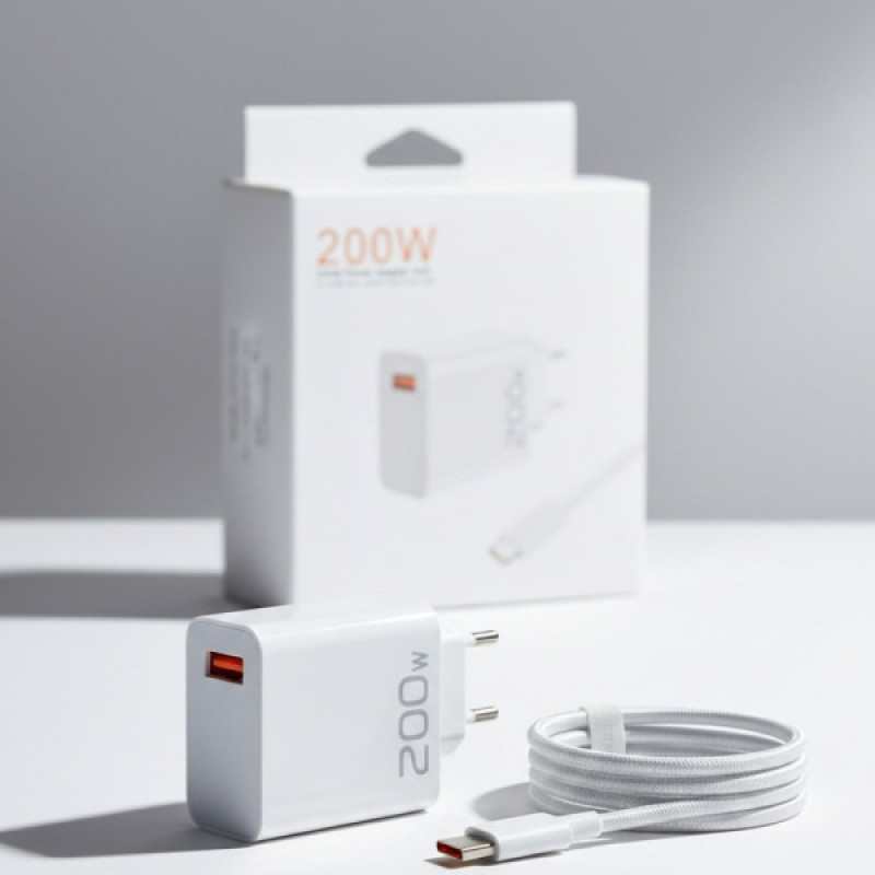 Зарядний пристрій USB 200W, з кабелем USB-C