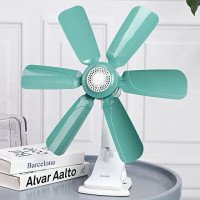 Настольный вентилятор с прищепкой 276F, сетевой, 6 лопастей, с регулировкой наклона