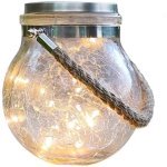 Садовий сонячний світильник Garden Light Jar, скляна LED куля, 20 світлодіодів, IP65