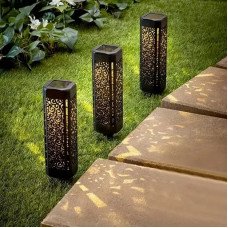 Садовий сонячний світильник Garden Light 10, ажурний комплект 4 шт.