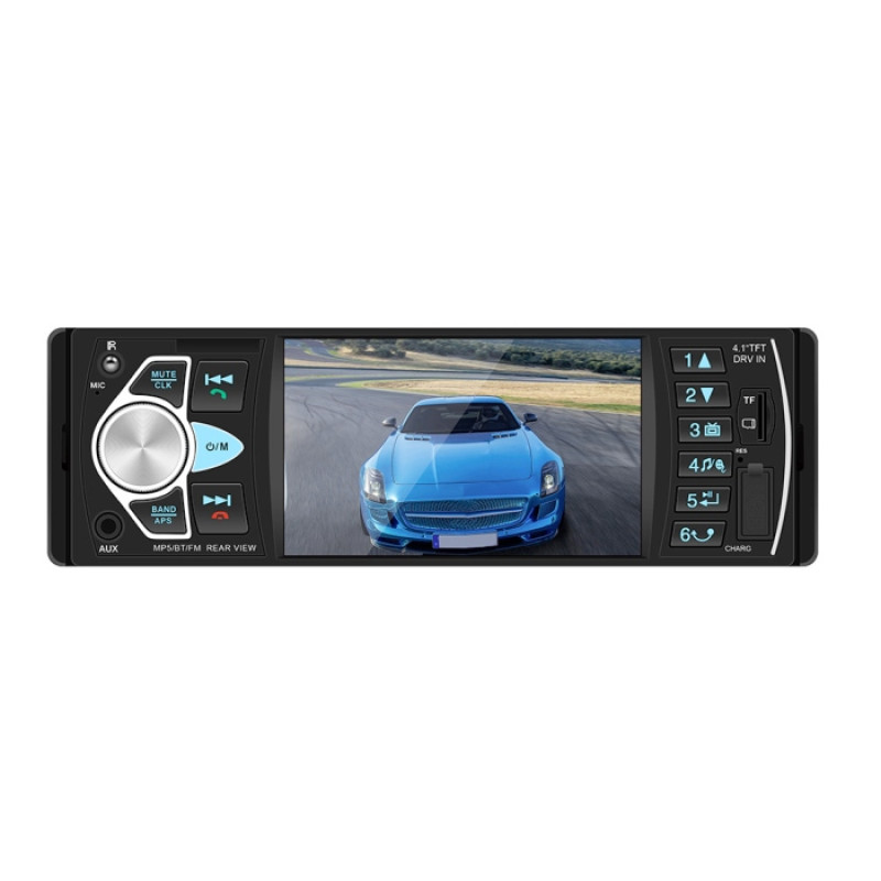 Автомагнітола 1DIN 4070, з екраном 4.1", MP5, Bluetooth, USB, TF, FM, AUX, 4 виходи