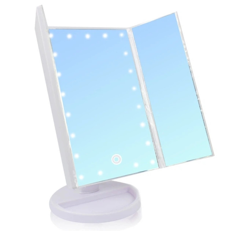 Зеркало косметическое SUPERSTAR Magnifying Mirror, складное, с LED-подсветкой