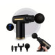 Масажер ручний акумуляторний Massage Gun, 6 швидкостей, 4 насадки