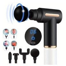 Массажёр ручной аккумуляторный Massage Gun, 6 скоростей, 4 насадки