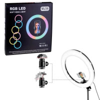 Кільцева лампа MJ-36 RGB, 14" (36 см), мульти-режимне підсвічування, USB