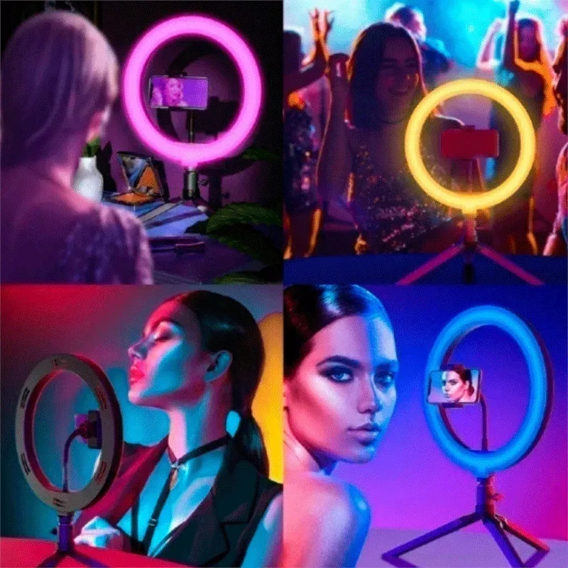 Кільцева лампа MJ-36 RGB, 14" (36 см), мульти-режимне підсвічування, USB