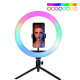 Кільцева лампа MJ-36 RGB, 14" (36 см), мульти-режимне підсвічування, USB