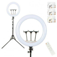 Кільцева лампа LJJ-45, 18" (45 см), LED, 3 режими світла, пульт, живлення від мережі