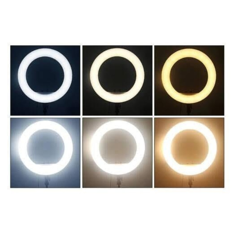 Кільцева лампа LJJ-45, 18" (45 см), LED, 3 режими світла, пульт, живлення від мережі