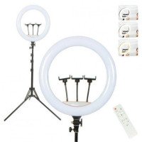Кольцевая лампа LJJ-45, 18" (45 см), LED, 3 режима света, пульт, питание от сети
