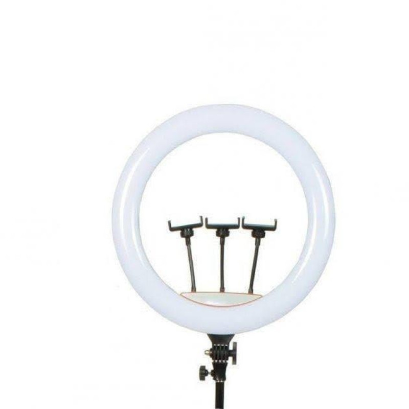 Кольцевая лампа LJJ-45, 18" (45 см), LED, 3 режима света, пульт, питание от сети