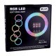 Кольцевая лампа MJ-45 RGB, 18" (45 см), мульти-подсветка, USB