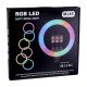 Кольцевая лампа MJ-45 RGB, 18" (45 см), мульти-подсветка, USB