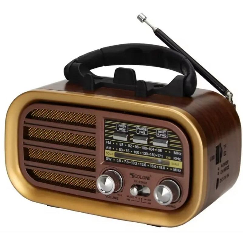 Радіоприймач GOLON RX-BT638, з акумулятором, Bluetooth, USB та SD- Замовити за ціною 495 грн.