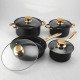 Набір посуду COOKWARE SET G-A12, 8 предметів, керамічне покриття, каструлі 20 та 24 см, сковорода 26 см, ківш 18 см- Замовити за ціною 1848 грн.