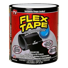 Надміцна скотч-стрічка Flex Tape 10 см (чорна/біла)