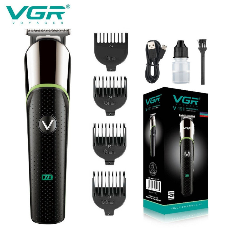 Триммер аккумуляторный VGR V-191, 4 насадки, USB-C