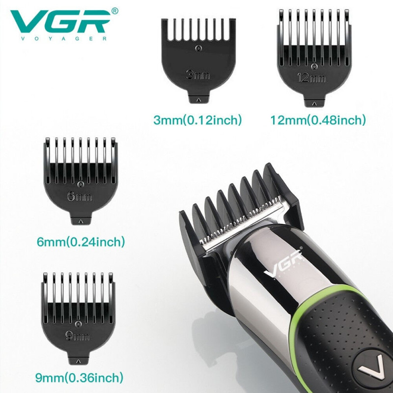 Триммер аккумуляторный VGR V-191, 4 насадки, USB-C