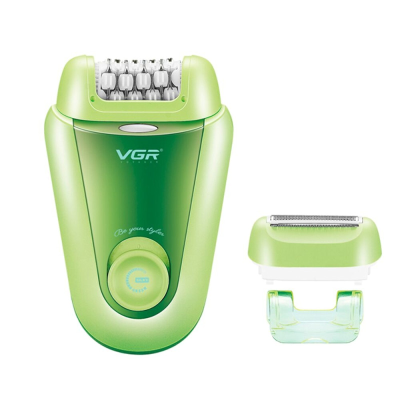 Епілятор VGR V-758, 2 в 1, з насадкою-бритвою, 32 пінцети, USB Type-C
